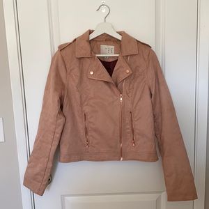 Pink moto jacket